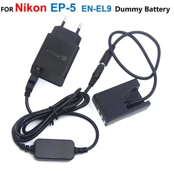 5 В USB Кабель Питания EH5A + EP-5 EP5 EN-EL9 ENEL9 Поддельный Аккумулятор + Адаптер для зарядки Nikon D40 D40X D60 D3000 D5000
