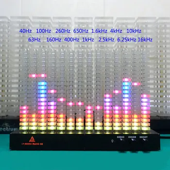 Креативный профессиональный 14-сегментный анализатор спектра, индикатор уровня музыкального спектра, светодиодная акриловая световая колонка VU