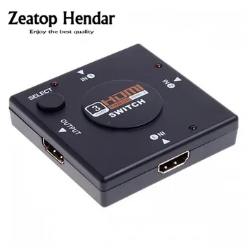 Мини-порт HDMI 3-портовый HDMI-разветвитель для HDTV 1080P Vedio HDMI 1.3 Switch Switcher Box Разъем