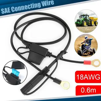 18AWG SAE Быстроразъемный Соединитель жгута проводов с клеммой уплотнительного кольца с предохранителем 15A для Разъема кабеля зарядного устройства X2G6