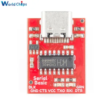 Скачать модуль преобразования шины USB Type C в TTL Последовательный порт CH340C CH340 Chip USB Bus Conversion Chip ISP Коммуникационный разъем для последовательного порта STM32