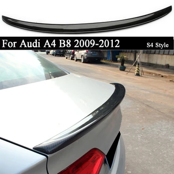 Автомобильный карбоновый задний спойлер багажника, крыло багажника для Audi A4 B8 2009 2010 2011 2012