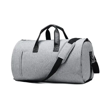 Дорожная сумка для одежды с плечевым ремнем, спортивная сумка для ручной клади, Подвесной чемодан, Одежда, деловые сумки с несколькими карманами, серый