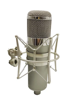 Сделай сам Высококачественный Тяжелый Большой Серебристый металлический Конденсаторный микрофон Диаметром 6 см с большой диафрагмой, Корпус микрофона для TELEFUNKEN U47