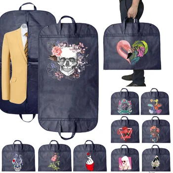 Пылезащитная сумка на молнии, защита для одежды с цветным рисунком, Полностью закрытая сумка для одежды, подвесная прочная сумка для хранения