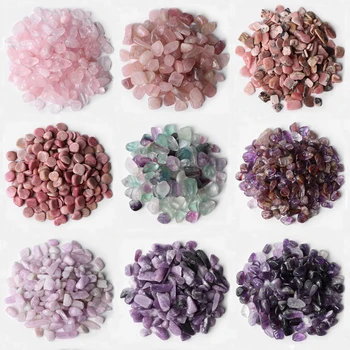 Натуральные кристаллы, кварц, целебные камни, образец гравия, ювелирные изделия, розовый, фиолетовый, каменный Декор, Украшение для домашнего аквариума
