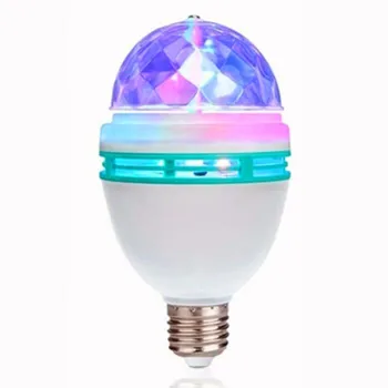Светодиодная RGB Лампа E27 9 Вт 6 Вт Обновление Лампы Волшебный Цветной Проектор Автоматический Вращающийся Сценический Светильник 220 В 110 В Для Праздничной Вечеринки Бар КТВ Дискотека