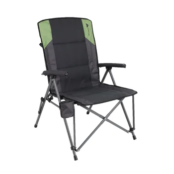 Кресло для кемпинга Ozark Trail с высокой спинкой и жесткими подлокотниками, серое