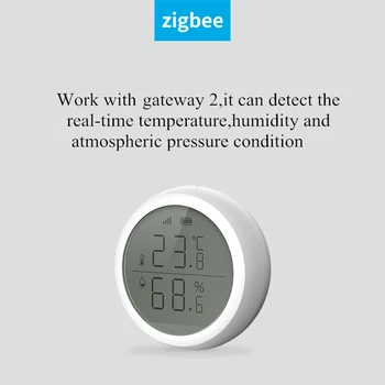 Умный Термометр Tuya ZigBee Для Дома, Датчик температуры и влажности в помещении С ЖК-дисплеем, Приложение Для Голосового Управления Alexa Google Home