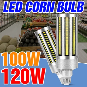 E27 Светодиодная Кукурузная Лампа Высокой Мощности Кукурузная Лампа 220 В E39 Прожектор Светодиодная Лампочка 120 Вт Люстра Лампа Ультра Яркий Энергосберегающий Свет