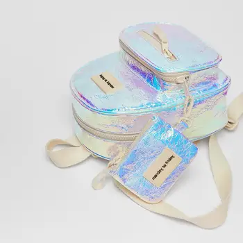 Новый лазерный детский рюкзак для мамы, дорожный рюкзак из ткани с орнаментом