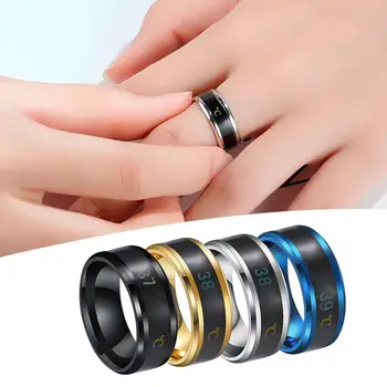 Температурное кольцо из Титановой стали, настроение, эмоции, Интеллектуальное термочувствительное кольцо для женщин, Водонепроницаемый ювелирный подарок