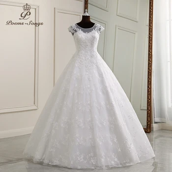 Реальное фото Элегантное свадебное платье из кружевной ткани длиной до пола в стиле бохо, свадебное платье robe de mariee, vestidos de novia