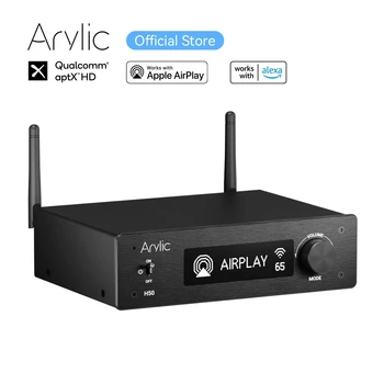 Новый Arylic H50 Беспроводной 50Wx2 Стерео Hi-Fi Стереоусилитель ES9023P Sabre DAC QCC3040 Bluetooth 5,2 aptX HD Работает с Alexa