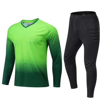 Новая мужская защитная форма Вратаря, Футбольная трикотажная рубашка, Тренировочная защитная губка для футбола, Детский размер Одежды Вратаря