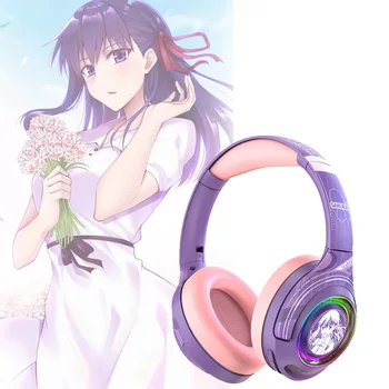 Для Sakura Matou Fate/stay Night Накладные Беспроводные Bluetooth-Наушники с Шумоподавлением и качеством звука HIFI Для поклонников аниме