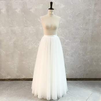 Свадебная съемная юбка из тюля в стиле бохо, Съемный шлейф для платьев, верхняя юбка для новобрачных