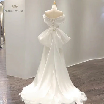 Платье для прополки, Свадебные платья из органзы с V-образным вырезом и длиной до пола, Свадебное платье на шнуровке сзади