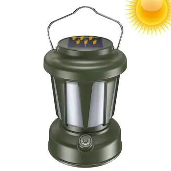Уличная походная лампа Винтажная походная лампа IPX4 Водонепроницаемый Перезаряжаемый фонарь для кемпинга Походные фонари Солнечный ТИП-C Перезаряжаемый