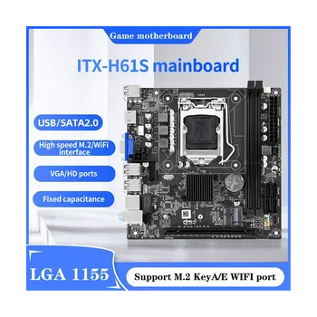 Материнская плата H61S (H61) LGA1155 + процессор I3 2120 + Комплект кабелей SATA Поддержка 2XDDR3 Слот для оперативной памяти Порт NVME M.2 + WIFI Порт USB2.0 SATA2.0