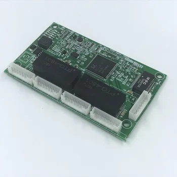 OEM PBC 4 Порта Gigabit Ethernet Switch Порт с 4-контактным разъемом 10/100/1000 м Концентратор 4-полосный разъем питания Печатная плата OEM с винтовым отверстием PCBA