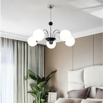 Современный Стеклянный светодиодный подвесной светильник Luxury 3-8 Head Magic Bean Hall Decor Lamp Гостиная Спальня Столовая Светильники для помещений Lustre