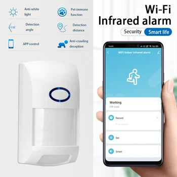 Инфракрасный детектор Tuya Smart WiFi PIR датчик движения сигнализация Поддержка Alexa Google Smart Life APP управление домашней безопасностью в режиме реального времени