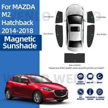 Для хэтчбека Mazda M2 2014-2018, Защита от солнца на детское окно, шторка на лобовое стекло, магнитная сетка, солнцезащитный козырек для салона, солнцезащитный козырек