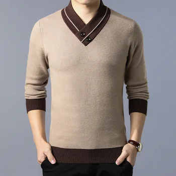 MRMT 2023, Фирменная зимняя новинка, мужской свитер, вязаная рубашка, утолщенный лацкан Для мужского свитера, вязаная рубашка