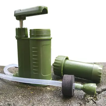Система фильтрации воды Ручной Насос Аварийное снаряжение для выживания Водные решения Решение для очистки воды на открытом воздухе для пеших прогулок Кемпинга