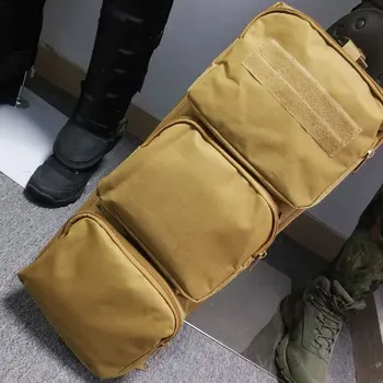 Тактическая 24-дюймовая сумка для винтовки, наплечный рюкзак MP5, Черное охотничье снаряжение, Сумка Molle, Сумки для инструментов для страйкбольного снайперского оружия, чехол через плечо