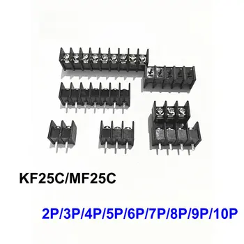 KF25C MF25C 7,62 мм Пиктх Барьерные клеммные разъемы Черный штыревой штырь 2P/3P/4P/5P/6P/7P/8P/9P/10P Винтовые клеммные колодки печатных плат