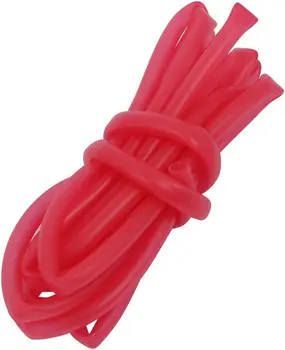 Keszoox 5 мм x 7 мм Высокотемпературная силиконовая резиновая трубка Шланг Прозрачно-красный Длиной 2 м