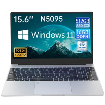Ноутбук MEKACH Celeron N5095 12 ГБ 16 ГБ оперативной памяти DDR4 512 ГБ 1 ТБ SSD Windows 11 IPS 2,4 G/5G WiFi Разблокировка ноутбуков Одним ключом по отпечатку пальца