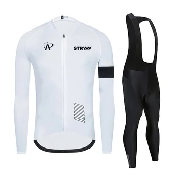 Strvav-комплект мужской велосипедной одежды, джерси с длинным рукавом и брюки, спортивная одежда, горный велосипед, MTB, лето