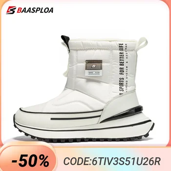 2023 Новые женские зимние ботинки Baasploa, водонепроницаемые нескользящие ботильоны, Плюшевая теплая уличная обувь для прогулок, Женская хлопковая обувь