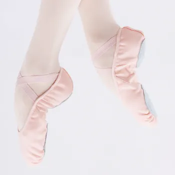 Новые эластичные парусиновые женские танцевальные туфли Zapatos De Baile Mujer, качественная парусиновая балетная танцевальная обувь с разрезной подошвой, Парусиновые тапочки