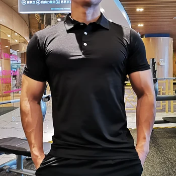 Мужская компрессионная футболка для бега, облегающая спортивная футболка для фитнеса с коротким рукавом, тренировочные топы, эластичный быстросохнущий Рашгард