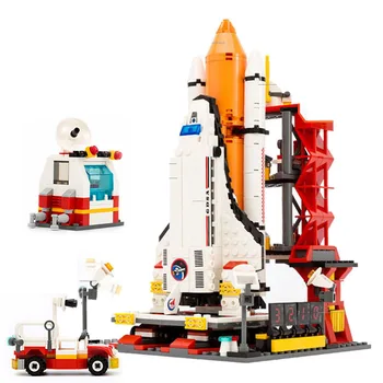 Строительный блок GUDI Городская жизнь Шаттл План Астронавтики Космическая Ракета Кирпичи игрушка для Рождественского подарка