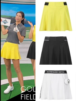 Корейская одежда для гольфа Master Bunny, весенне-летняя плиссированная юбка с защитой от выцветания, быстросохнущая юбка с высокой талией, спортивная короткая юбка для тенниса amphora