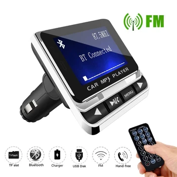 Автомобильный FM-передатчик Bluetooth MP3 Музыкальный плеер с 1,4-дюймовым ЖК-экраном, Адаптер громкой связи, Быстрая зарядка, FM-модулятор zender