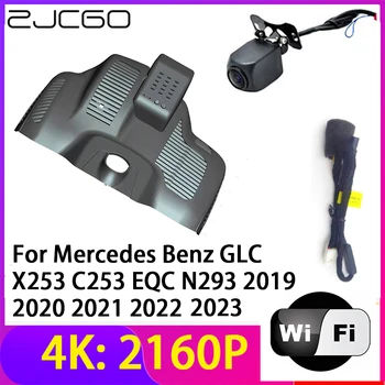 ZJCGO 4K 2160P Dash Cam Автомобильный Видеорегистратор Камера 2 Объектива Рекордер Wifi Ночного Видения для Mercedes Benz GLC X253 C253 EQC N293 2019 ~ 2023