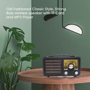 Деревянное Многофункциональное Bluetooth-радио На Открытом Воздухе Портативный AM FM SW Bluetooth Динамик AUX USB TF MP3 Музыкальный плеер Caixa De Som