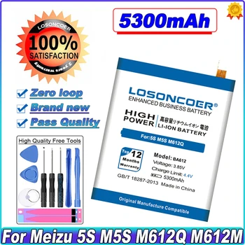 LOSONCOER BA612 5300 мАч Для Meizu Meizy M6 M5 5S 12M M612Q M5S Аккумулятор