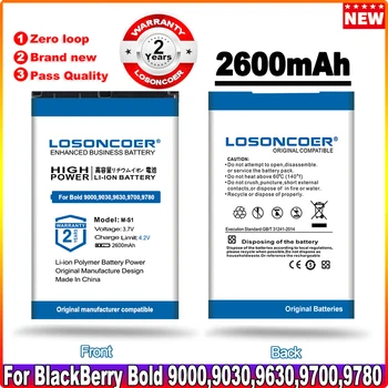 LOSONCOER M-S1 2600 мАч Аккумулятор Для BlackBerry Bold 9000,9030,9630,9700,9780 BAT-14392-001 Аккумулятор мобильного телефона