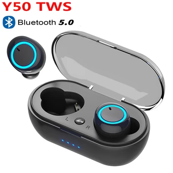 Y50 TWS беспроводные наушники спортивные наушники 5,0 Bluetooth Игровая Гарнитура Микрофон Беспроводные Наушники PK Y30 F1 A6 E6 E7 I7 I12 I9