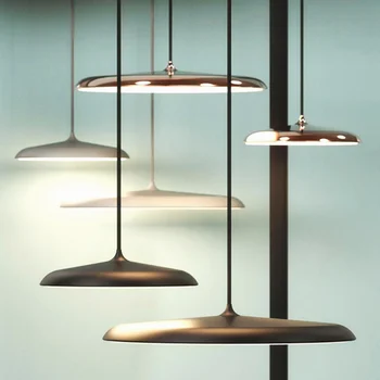 Люстры, подвесные светильники в скандинавском стиле с круглой пластиной, современный дизайн для кухни, спальни, украшения крыльца, эстетические