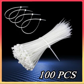 100 шт самоблокирующиеся пластиковые нейлоновые кабельные стяжки белые кабельные стяжки крепление кольцо промышленные кабельные стяжки кабельные стяжки набора
