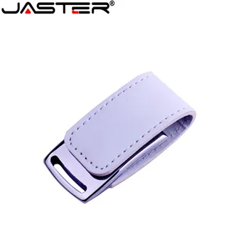 JASTER USB 2,0 новый металлический USB флэш-накопитель Кожаный и металлический брелок для ключей Pendrive fashion creativo 64 ГБ 32 ГБ 16 ГБ Memory stick U Диск
