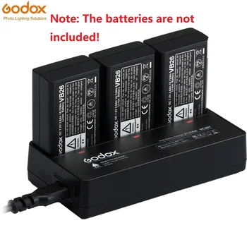Многофункциональное зарядное устройство Godox VC26T для трех аккумуляторов VB26 VB26A WB100 WB100A V1 V860III V850III AD100Pro